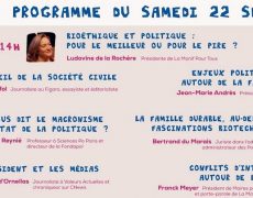 Université d’Eté 2018 de La Manif Pour Tous – Conférences de samedi après-midi