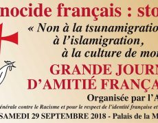 29 septembre – journée d’amitié française organisée par l’AGRIF : « Génocide français : stop ! »