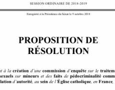 La résolution sénatoriale pour une enquête parlementaire sur les abus sexuels dans l’Eglise : un acte d’accusation et de condamnation