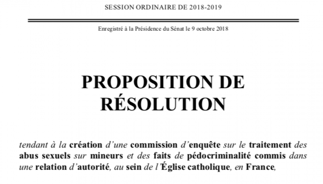 La résolution sénatoriale pour une enquête parlementaire sur les abus sexuels dans l’Eglise : un acte d’accusation et de condamnation