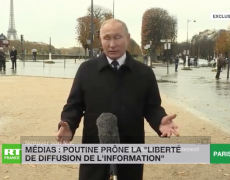 Poutine fustige le traitement réservé à RT par l’Elysée