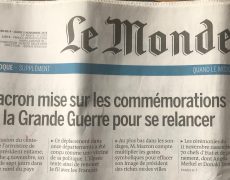 Les Poilus ne sont pas morts pour rien : hausse des carburants, image présidentielle, européennes…..