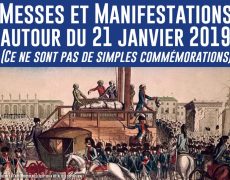 Liste des messes, cérémonies, conférences et manifestations à la mémoire du roi Louis XVI
