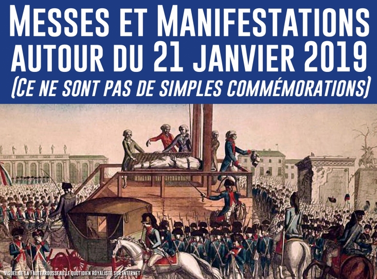 Liste des messes, cérémonies, conférences et manifestations à la mémoire du roi Louis XVI