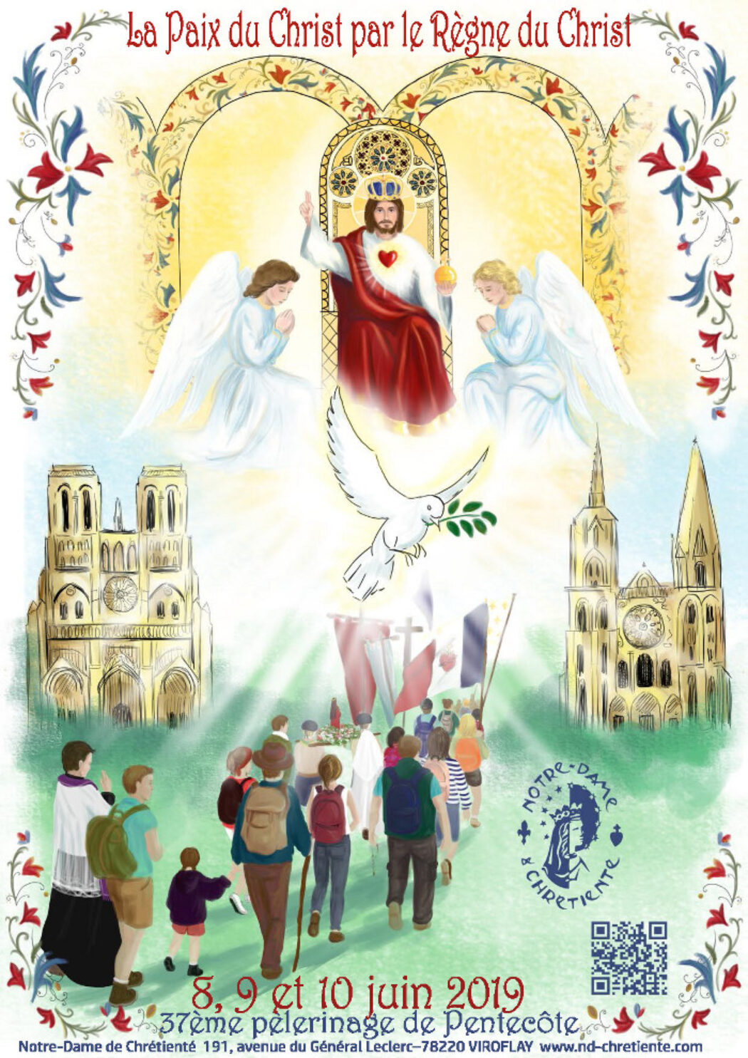 Voici l’affiche du 37e pèlerinage de Notre-Dame de Chrétienté