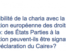 Projet de résolution rappelant l’incompatibilité de la charia avec la Convention européenne des droits de l’homme