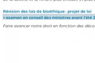 Le projet de loi de bioéthique sera présenté au Conseil des ministres en juin. Ou pas