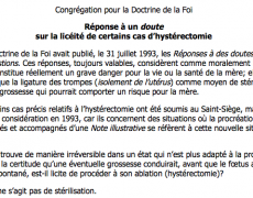 Réflexion sur l’hystérectomie (ablation de l’utérus)