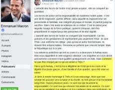 Quand Macron évoquait la force illégitime de l’Etat et défendait un voyou contre les policiers