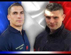 Pompiers de Paris : hommage national au première classe Nathanaël Josselin et au caporal-chef Simon Cartannaz