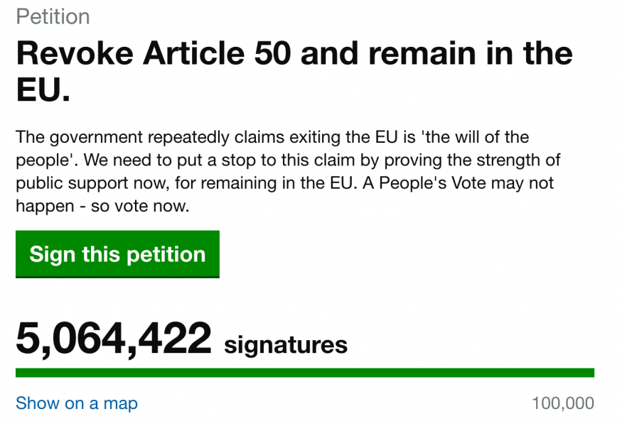 Pourquoi la pétition anti-Brexit est-elle bidon ?