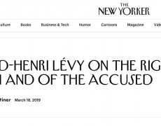 Bernard Henri-Lévy a passé un mauvais quart d’heure avec le New Yorker