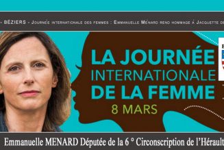 Journée internationale des femmes : Emmanuelle Ménard rend hommage à Jacquette de Bachelier