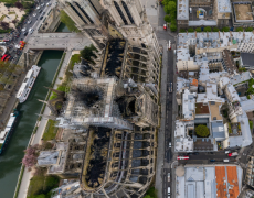 Notre-Dame de Paris vue du ciel