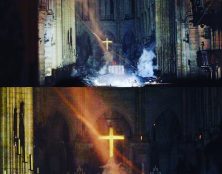 Dans la croix de Notre-Dame qui résiste aux flammes dévastatrices, un signe d’Espérance et de Résurrection