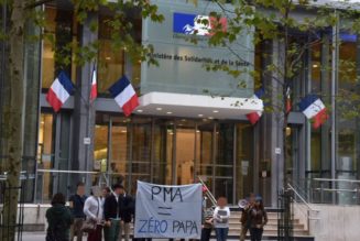 Des Parisiens devant le ministère de la santé pour dire à Mme Buzyn  qu’un enfant ne peut pas être volontairement privé de père