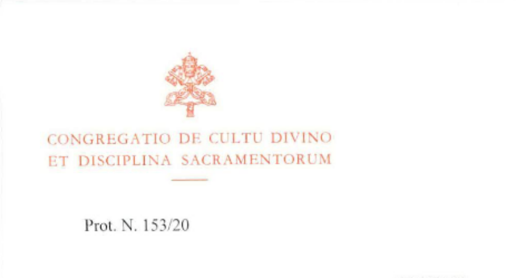 Décret de la Congrégation pour le Culte Divin et La Discipline des Sacrements pour la Semaine Sainte