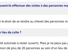 Il est toujours possible de se rendre dans une église