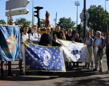 La sainte Vierge de Notre-Dame de Chrétienté en pèlerinage relais de Paris à Chartres