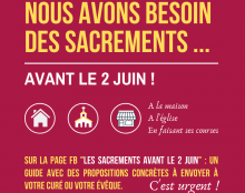 Les sacrements avant le 2 juin