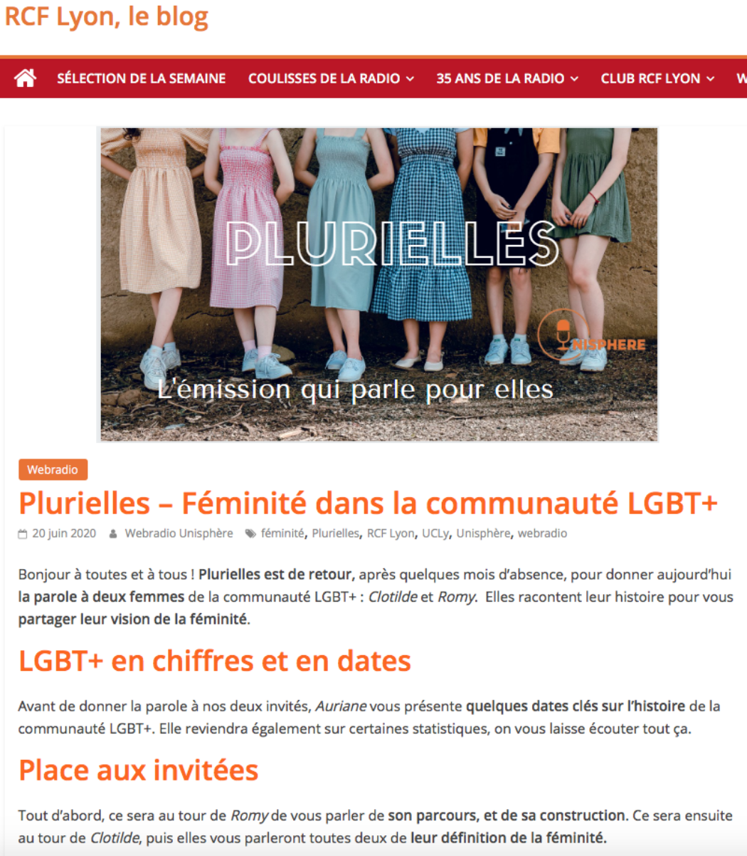 RCF Lyon, relais du lobby LGBT [Addendum : émission supprimée]