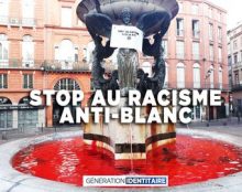 Ce matin à Toulouse, Génération identitaire dit stop au racisme anti-blanc