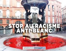 Ce matin à Toulouse, Génération identitaire dit stop au racisme anti-blanc