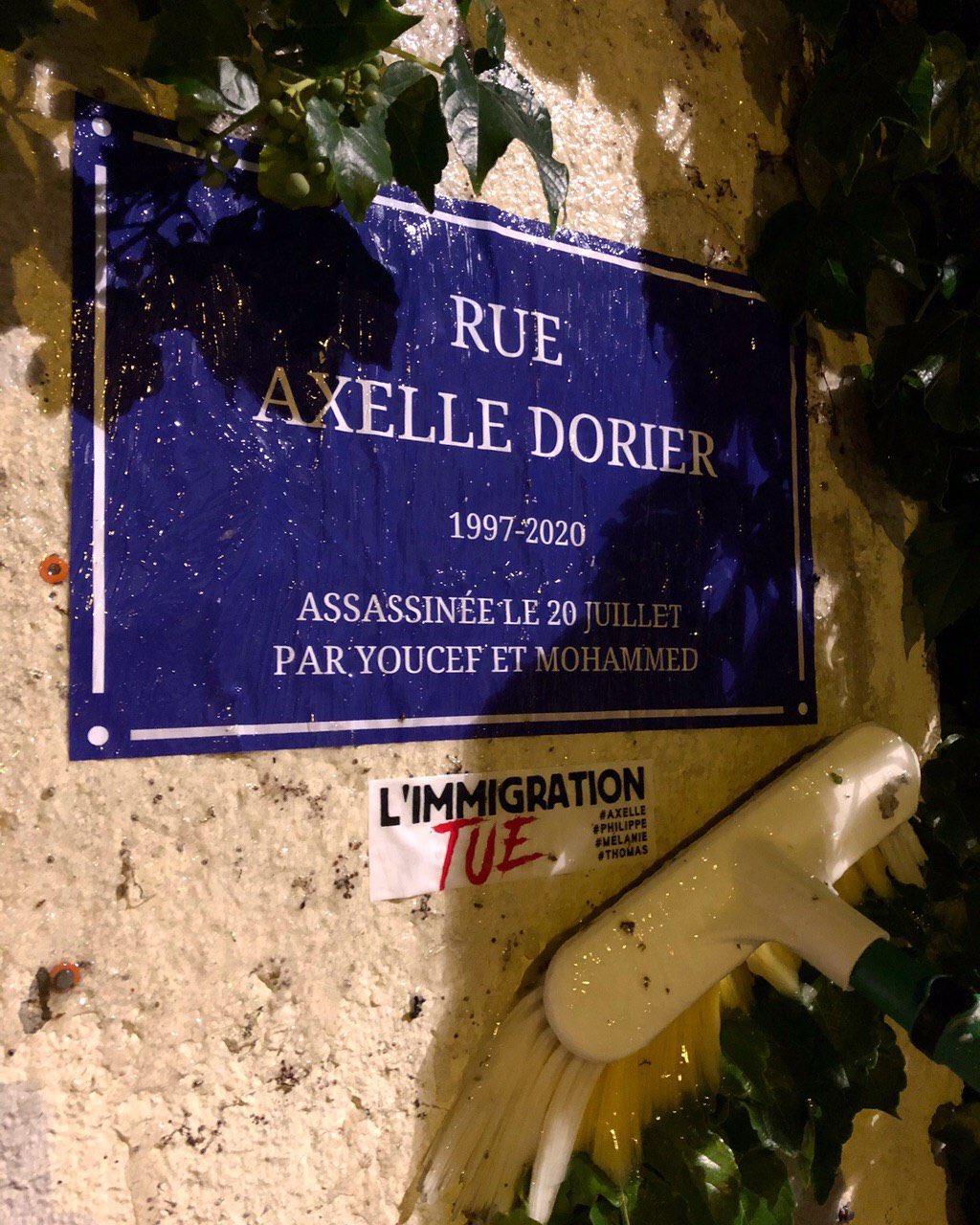 Lyon : des militants de Génération Identitaire ont rebaptisé de nombreuses rues en hommage à Axelle Dorier