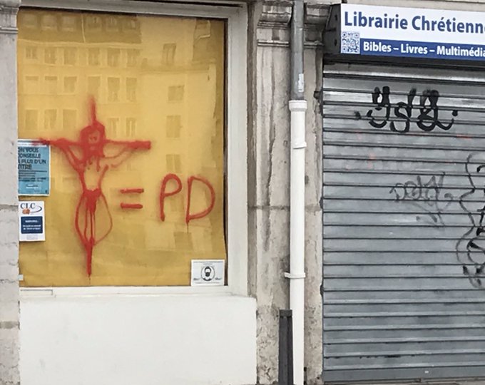 Des tags anti-chrétiens à Lyon