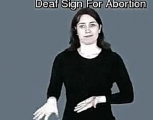 “Avortement” en langue des signes