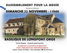 Manifestation pour la messe à à Longpont sur orge (91)