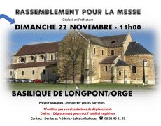 Manifestation pour la messe à à Longpont sur orge (91)