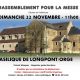 Manifestation pour la messe à à Longpont sur orge (91)