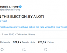 Donald Trump conteste la victoire attribuée à Joe Biden