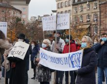 Manifestation pour la messe à Strasbourg