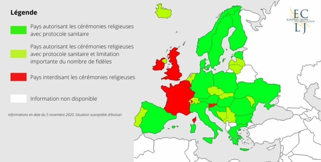 Coronavirus et liberté de culte : la France est le pays qui a la règlementation la plus restrictive