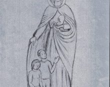 Marie qui protège l’enfant à naître