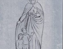 Marie qui protège l’enfant à naître