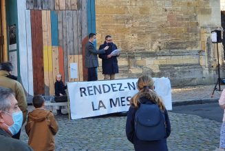 Manifestation pour la messe à Angers avec l’intervention de Guillaume Bernard