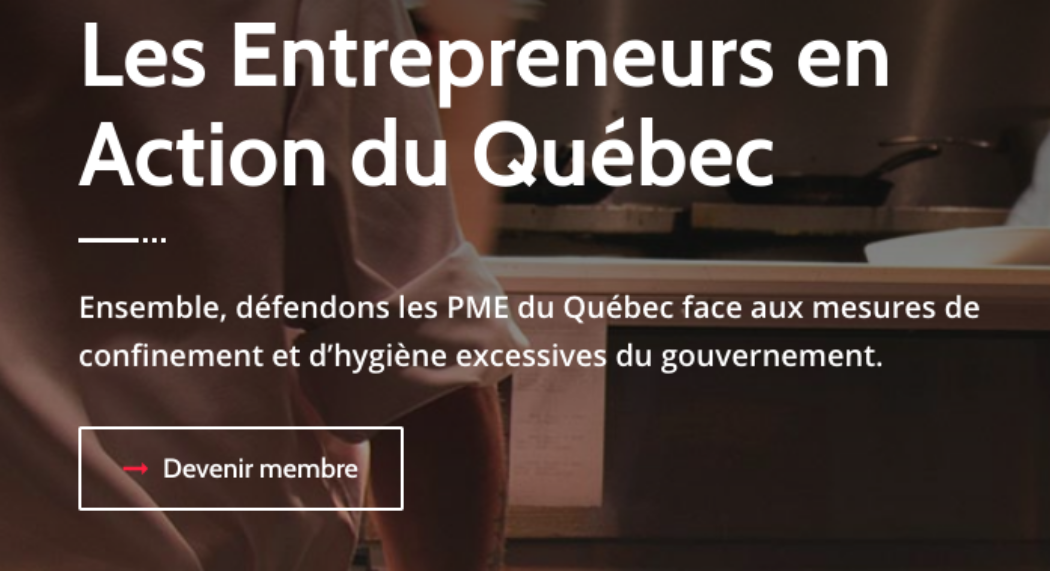 Des entrepreneurs québécois contre la dictature sanitaire
