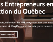 Des entrepreneurs québécois contre la dictature sanitaire