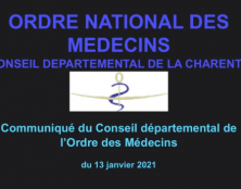 Un message du président du Conseil départemental de Charente de l’ordre des médecins sème le trouble