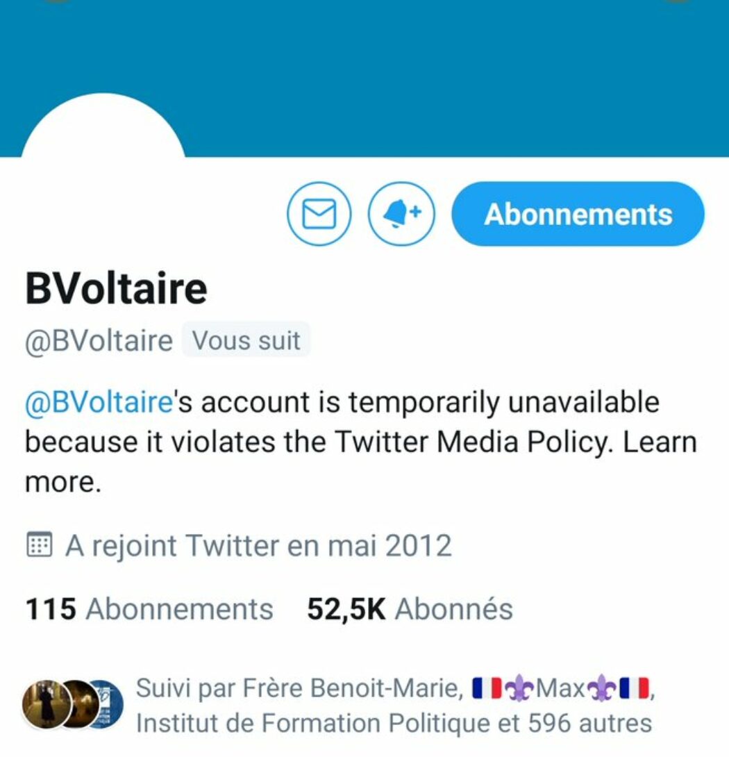 Le prétexte de Twitter pour censurer Boulevard Voltaire