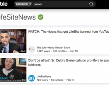 YouTube censure LifeSiteNews