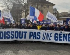 Manifestation contre la dissolution de Génération Identitaire à Paris