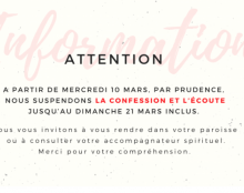 Interruption provisoire des confessions à la chapelle de la médaille miraculeuse [Add.]