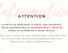 Interruption provisoire des confessions à la chapelle de la médaille miraculeuse [Add.]
