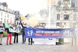 Action contre le projet de loi bioéthique à Compiègne