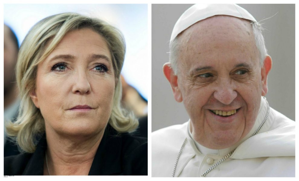 Le pape François serait inquiet des risques de voir Marine Le Pen gagner en 2022