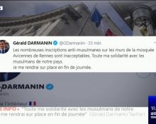 Gérald Darmanin se déplace pour des tags mais pas pour un Français égorgé